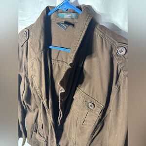 French Cuff Brown Casual Jacket Size XLarge EPC

Belt NOT INCLUDED